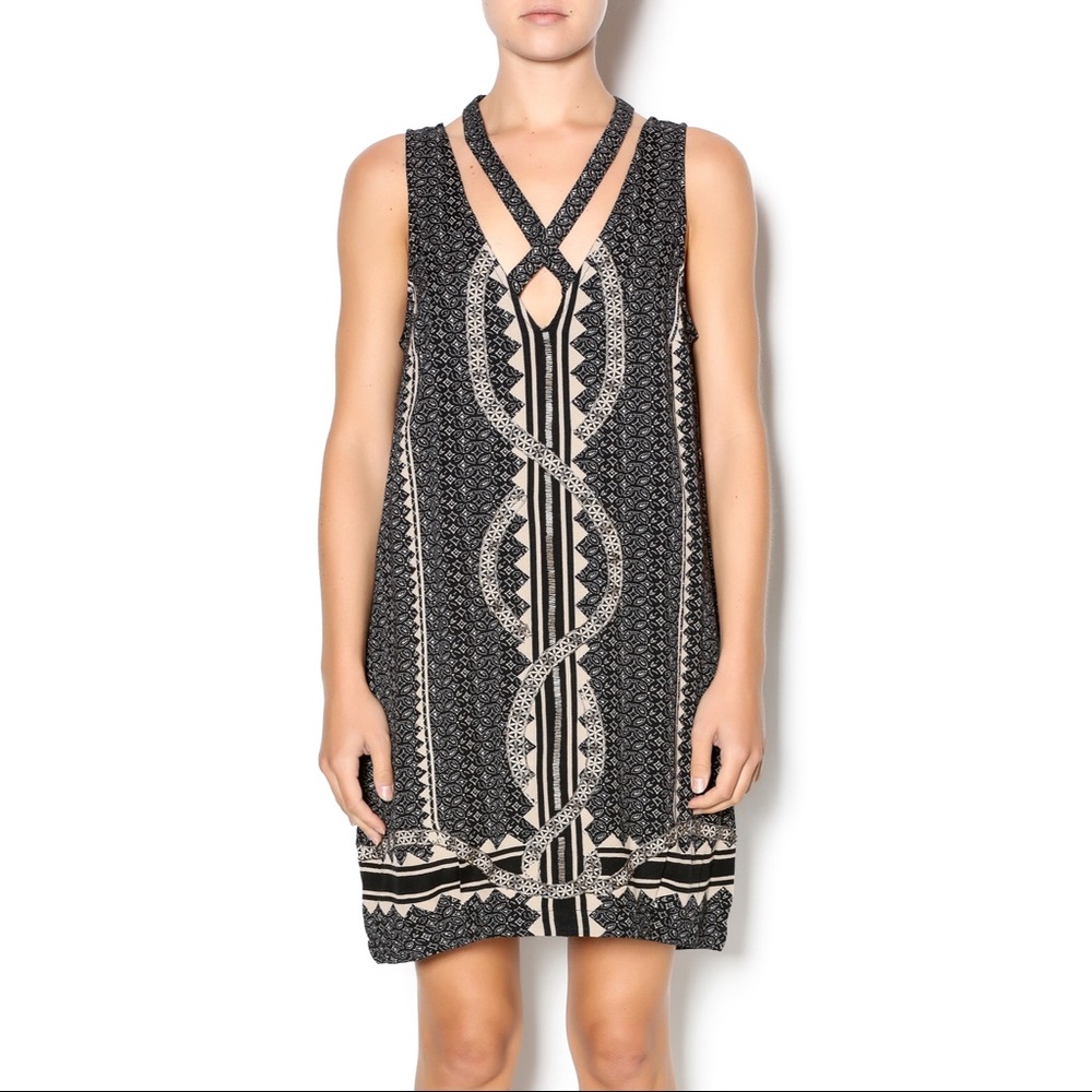 FREE PEOPLE black comb dress - Picture 2 of 9